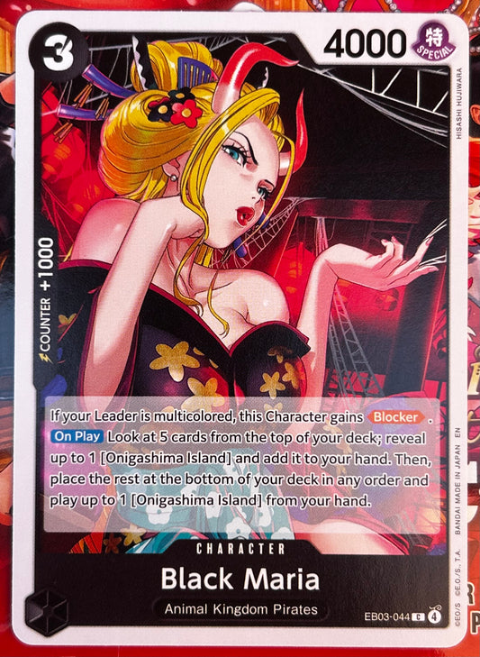 EB03-044 BLACK MARIA One Piece Character Card (Black) English