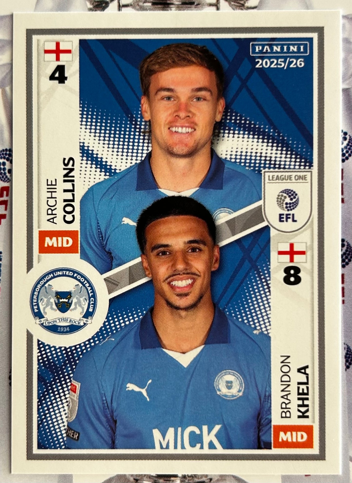 Panini EFL 2025-26 Sticker Collection - Single LEAGUE ONE Stickers (#581 - #628)