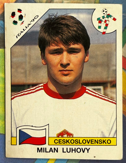Panini FIFA World Cup Italia 90 Sticker - MILAN LUHOVY (CZECHOSLOVAKIA) #93