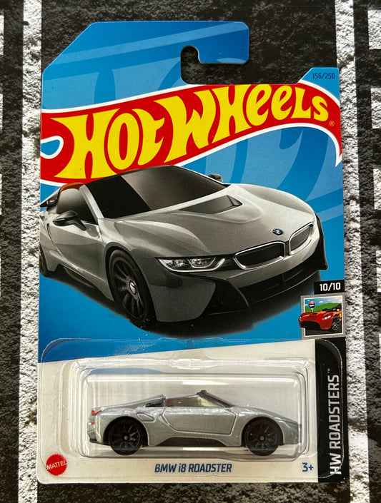 Mattel Hot Wheels Diecast Basic 1:64 - BMW i8 Roadster (Silver) HW Roadsters