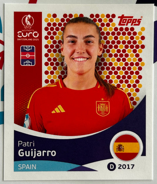 Topps UEFA Women's EURO 2025 Sticker Collection - PATRI GUIJARRO (SPAIN) #103