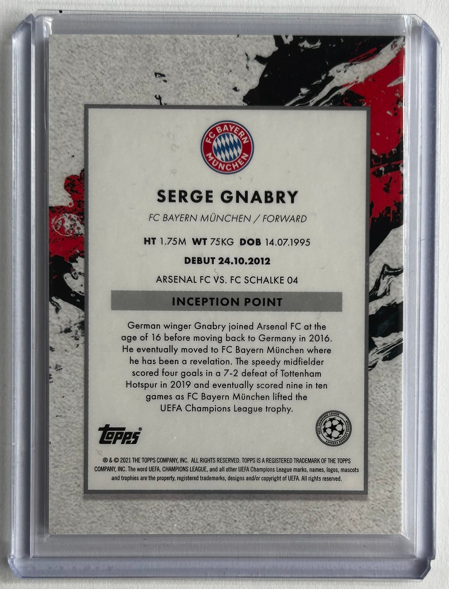 2020-21 Topps Inception UCL - SERGE GNABRY (BAYERN MUNICH) Star Quality