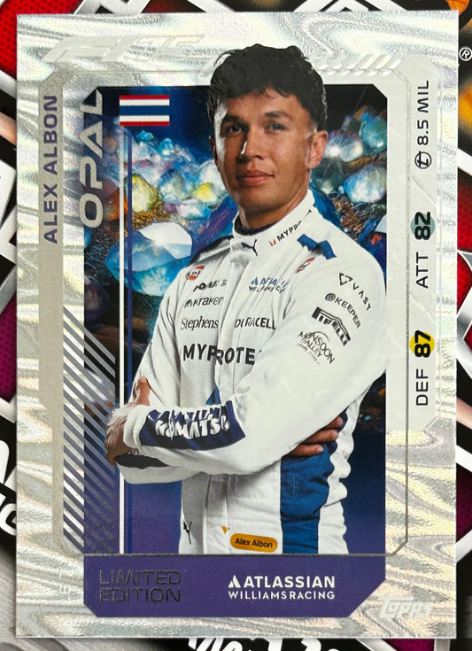 Topps F1 Turbo Attax 2025 - ALEX ALBON (WILLIAMS) Opal Limited Edition LE7