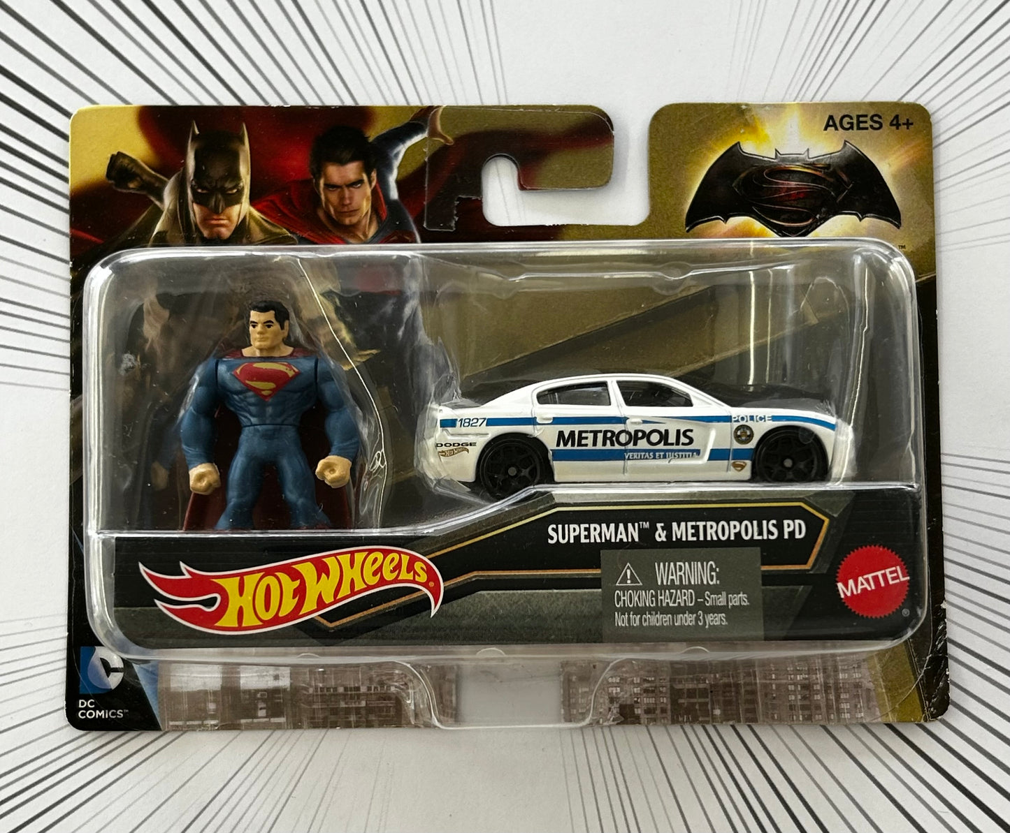 Mattel Hot Wheels Diecast 1:64 - Superman & Metropolis PD Batman v Superman series