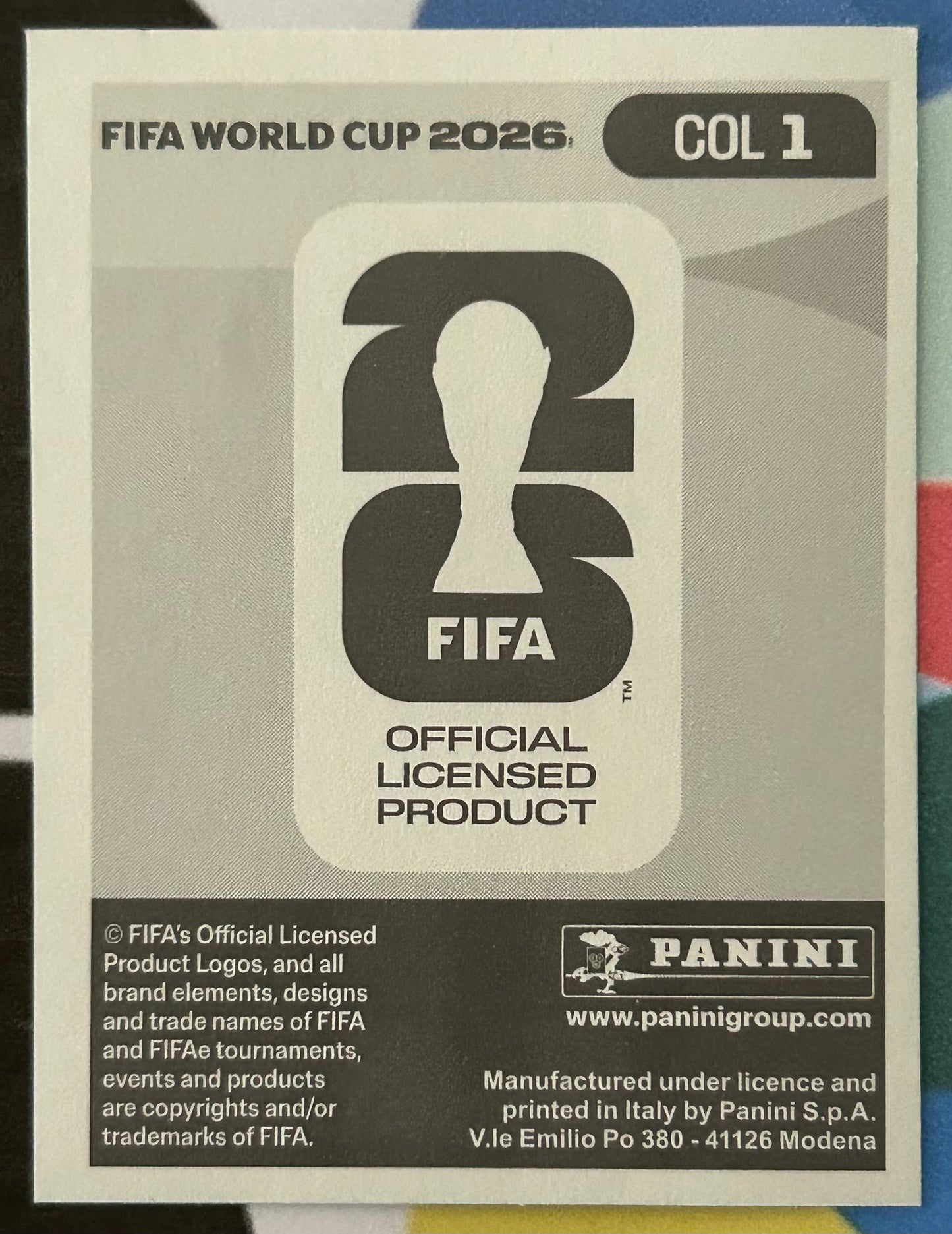 Panini FIFA World Cup 2026 Official Sticker Collection - EMBLEM (COLOMBIA) Foil Sticker COL1