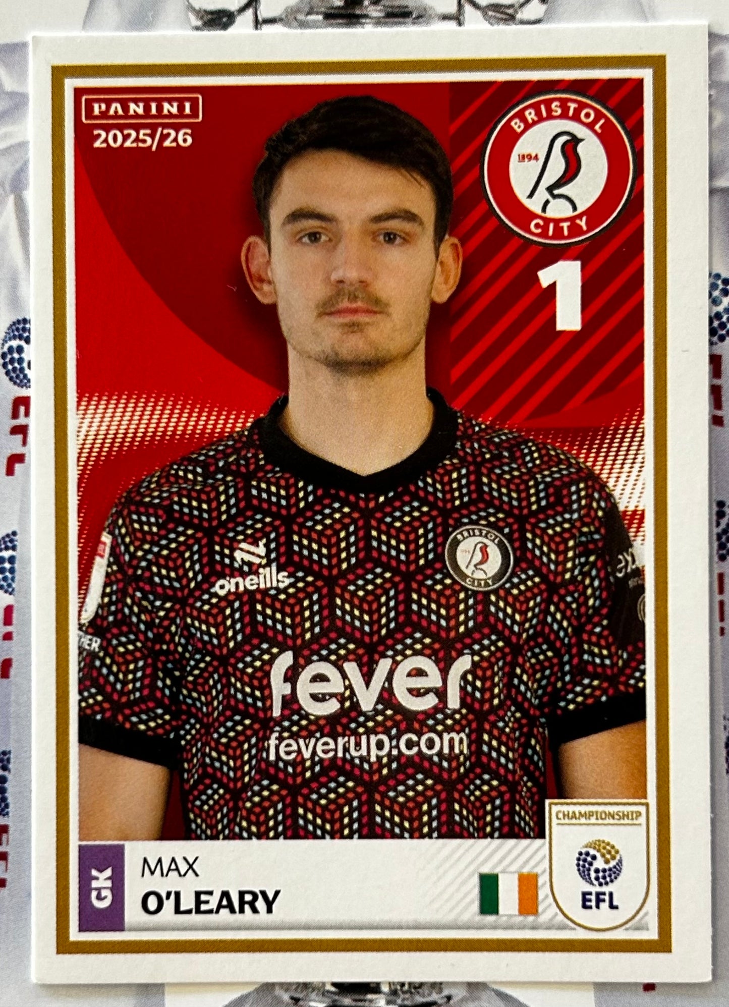 Panini EFL 2025-26 Sticker Collection - Single BRISTOL CITY Stickers (#53 - #70)