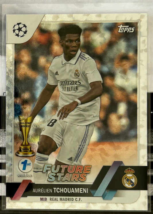 Topps UEFA Club Competitions 1st Edition 2022-23 - AURELIEN TCHOUAMENI (REAL MADRID) Future Stars Starball #124