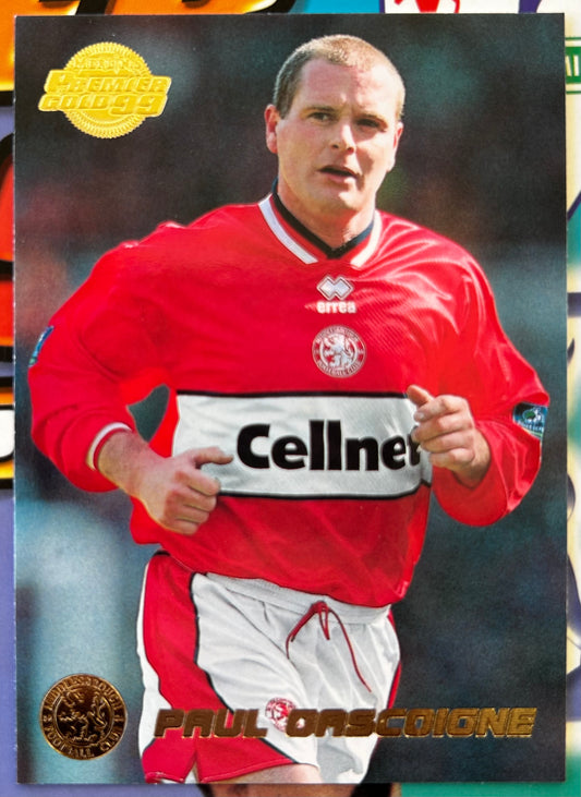 Merlin's Premier Gold 99 Trading Cards - PAUL GASCOIGNE (MIDDLESBROUGH) #96