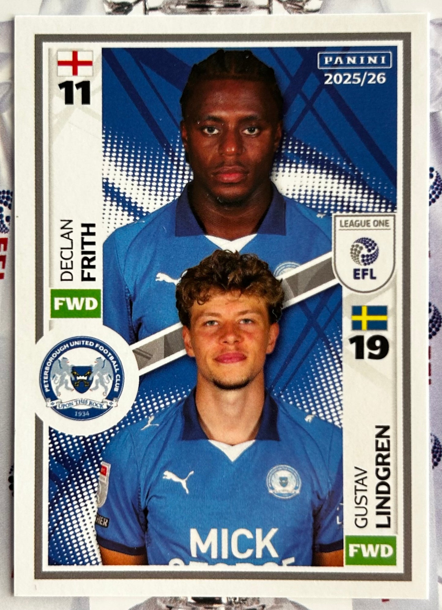 Panini EFL 2025-26 Sticker Collection - Single LEAGUE ONE Stickers (#581 - #628)