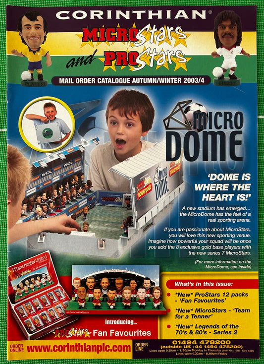 Corinthian ProStars & MicroStars Collector Mail Order Catalogue + A2 Double Sided Poster - Autumn / Winter 2003-04