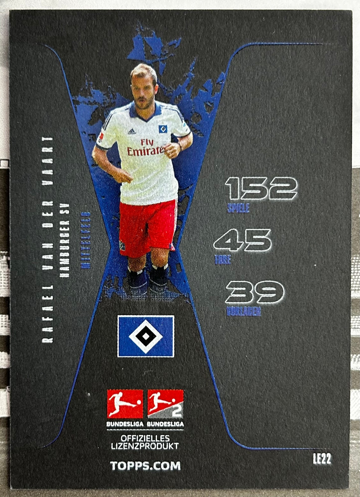 Topps Match Attax Bundesliga 2024-25 - RAFAEL VAN DER VAART (HAMBURGER SV) Black Edge Edition #LE22