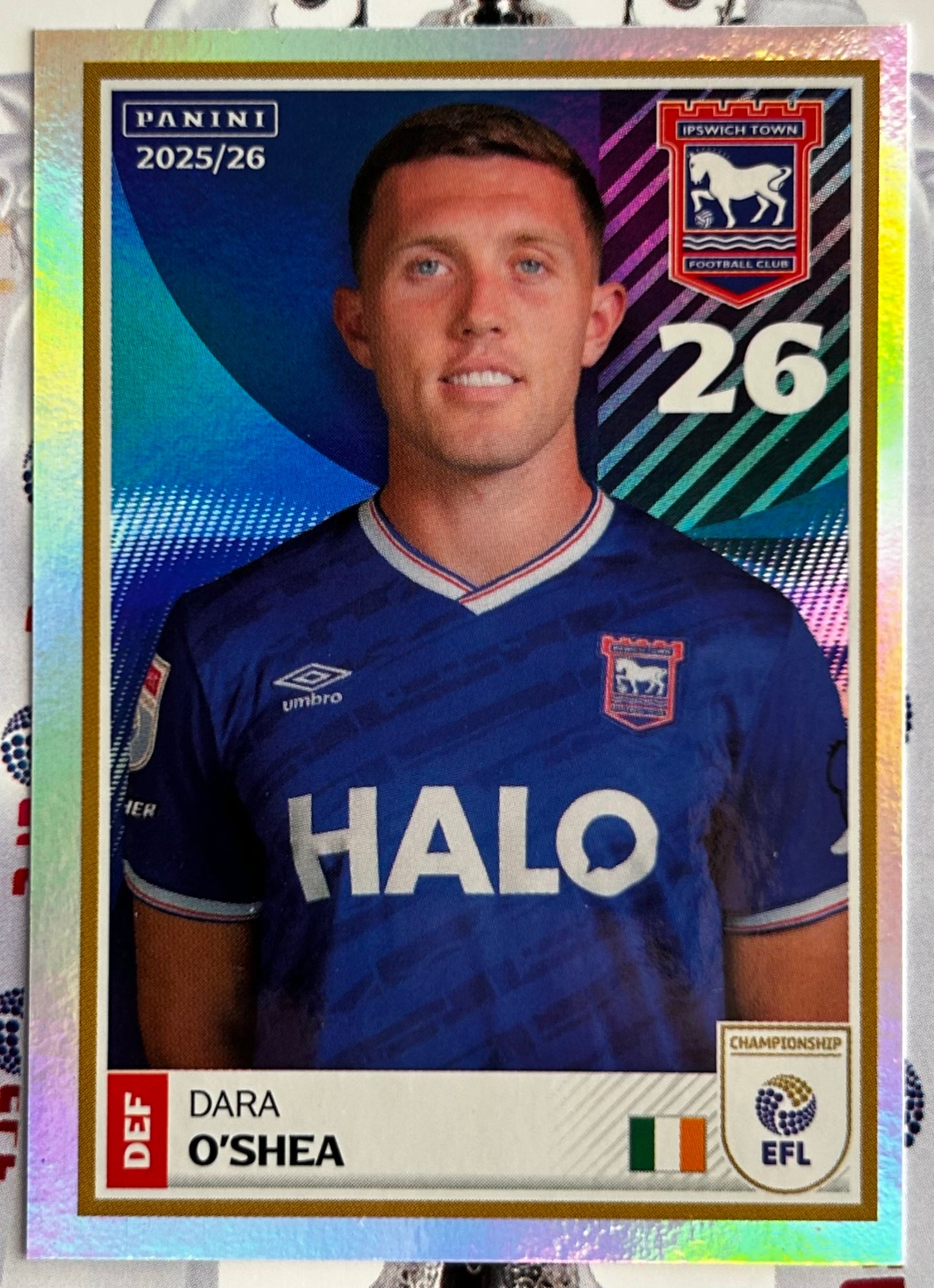 Panini EFL 2025-26 Sticker Collection - Single IPSWICH TOWN Stickers (#143 - #160)