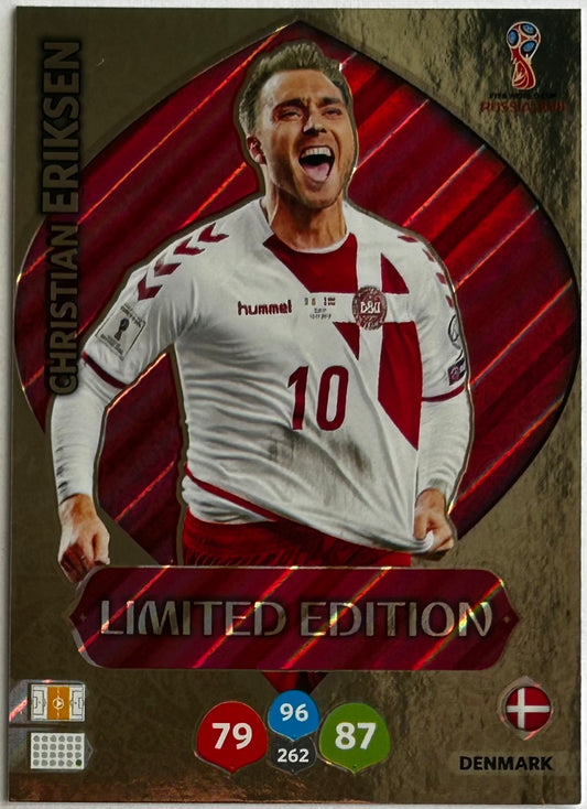 Panini Adrenalyn XL FIFA World Cup Russia 2018 - CHRISTIAN ERIKSEN (DENMARK) Limited Edition