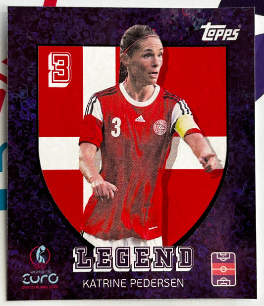 Topps UEFA Women's EURO 2025 Sticker Collection - KATRINE PEDERSEN (DENMARK) Legend Holo Foil #305