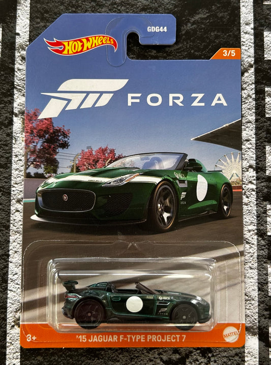 Mattel Hot Wheels Diecast 1:64 - '15 Jaguar F-Type Project 7 3/5 Forza series