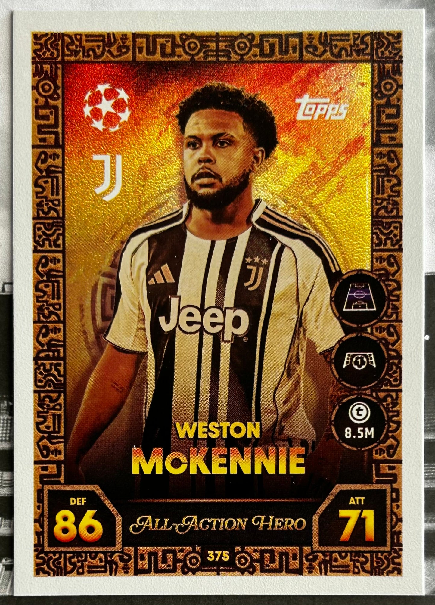 2025-26 Topps UCC Match Attax - ALL-ACTION HERO Rainbow Foil (#361-#378) 1:3 packs