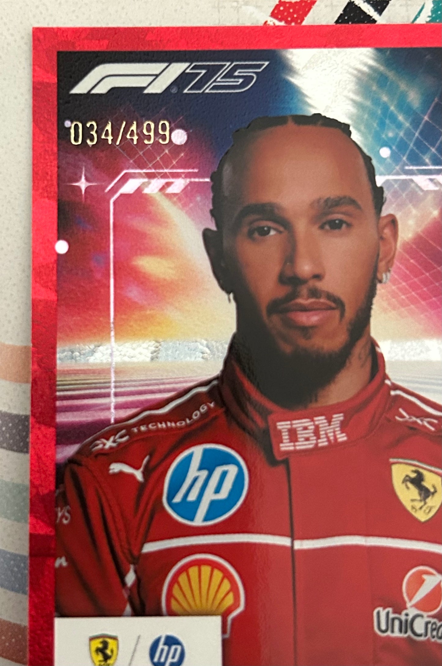 Topps F1 Turbo Attax 2025 - LEWIS HAMILTON (FERRARI) Super Nova #337 *Red Parallel /499*