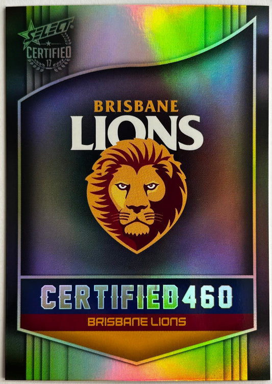 Select AFL 2017 Certified - CLUB LOGO (BRISBANE LIONS) Certified 460 C17