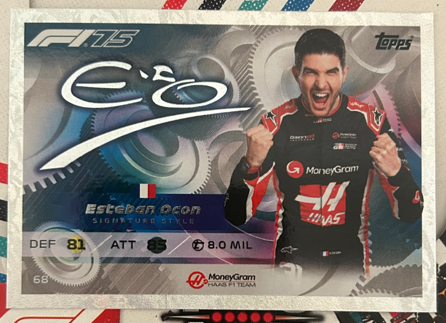 Topps F1 Turbo Attax 2025 - ESTEBAN OCON (HAAS F1 TEAM) Signature Style Holo Foil #68