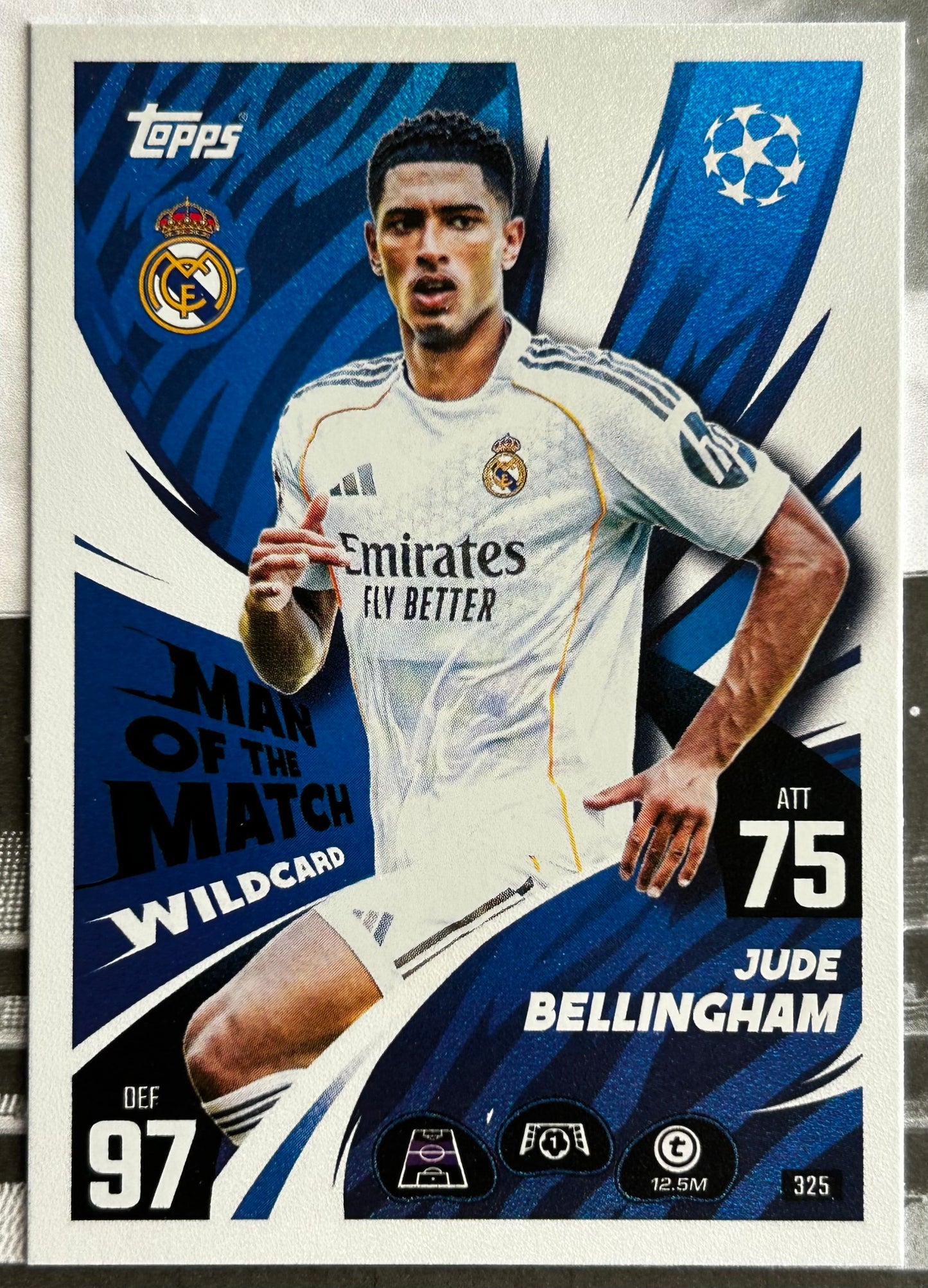 2025-26 Topps UCC Match Attax - MAN OF THE MATCH WILDCARD Rainbow Foil (#316-#342) 1:3 packs