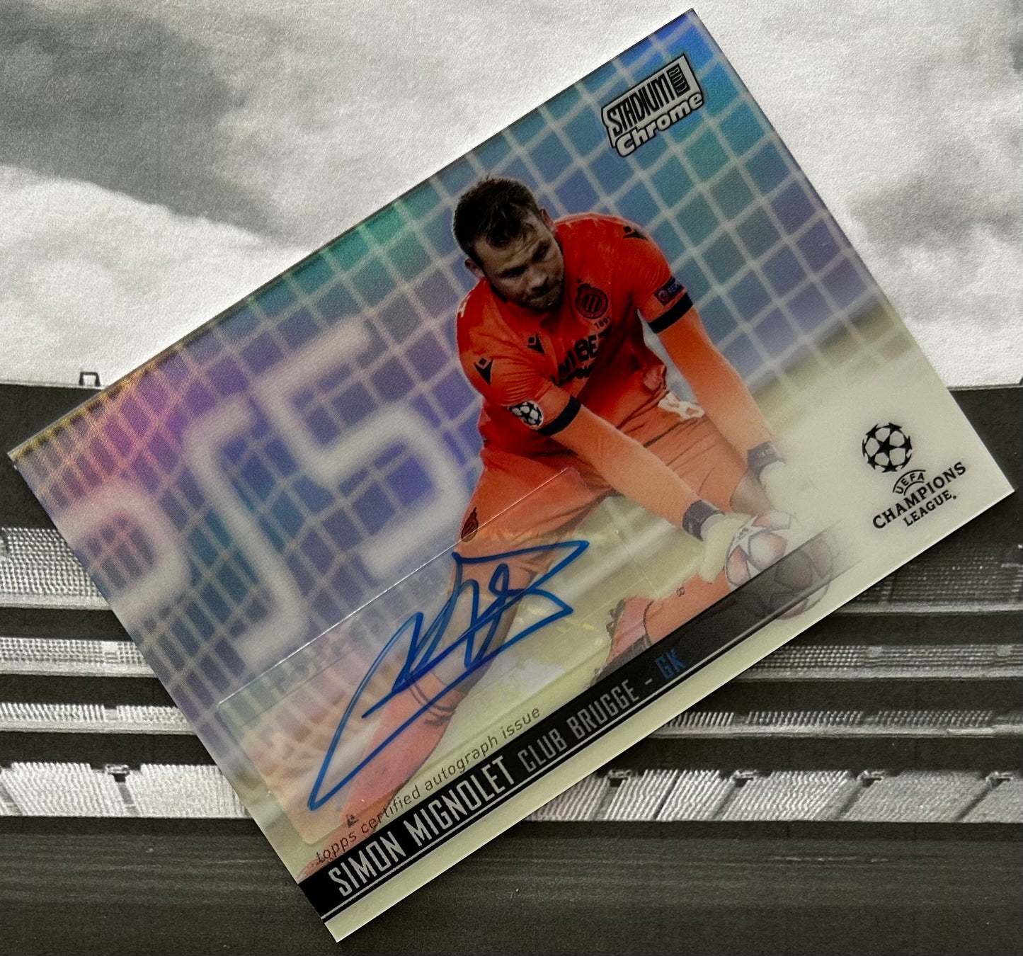 2020-21 Topps Stadium Club Chrome UCL - SIMON MIGNOLET (CLUB BRUGGE) Chrome Autograph #CA-SM