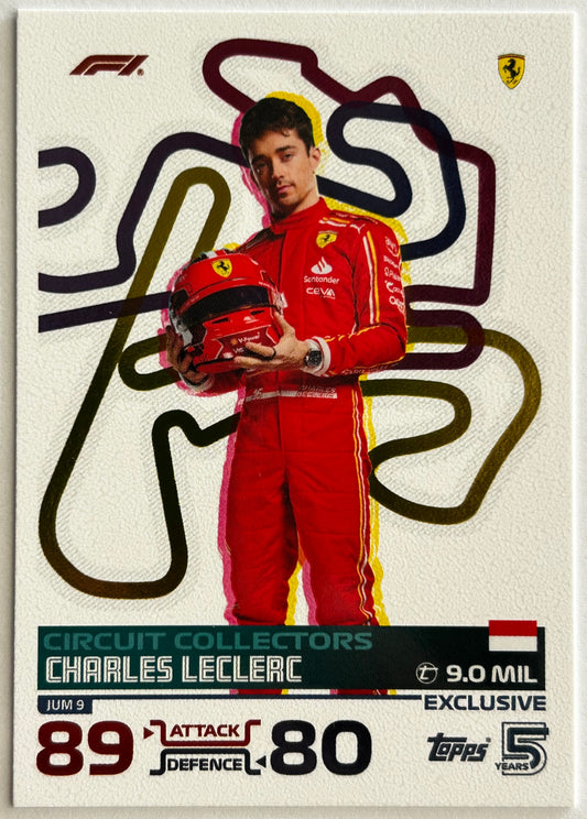 Topps F1 Turbo Attax 2024 - CHARLES LECLERC (FERRARI) Circuit Collectors Jumbo Box Exclusive JUM9