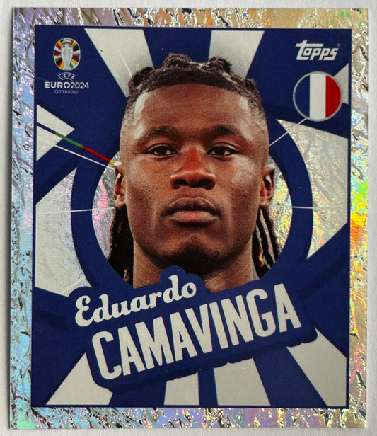 Topps UEFA EURO 2024 Sticker Collection - EDUARDO CAMAVINGA (FRANCE) Foil Player to Watch FRA PTW