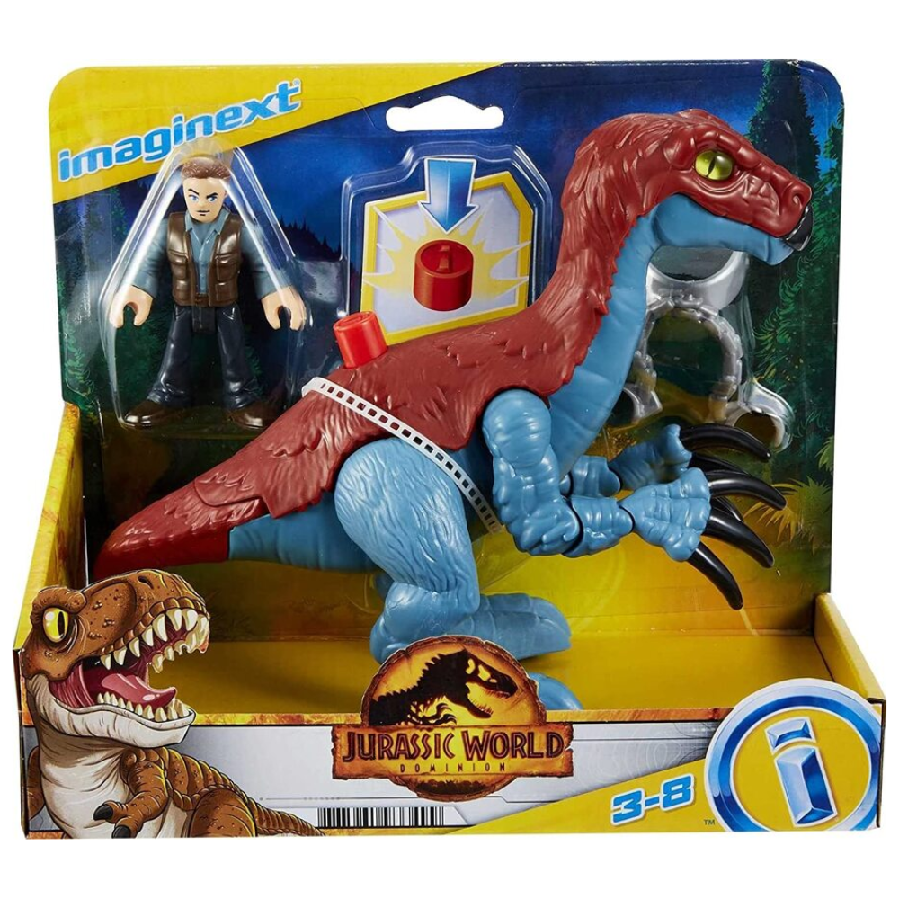Fisher Price Jurassic World Dominion Imaginext - THERIZINOSAURUS & OWEN (GVV63)