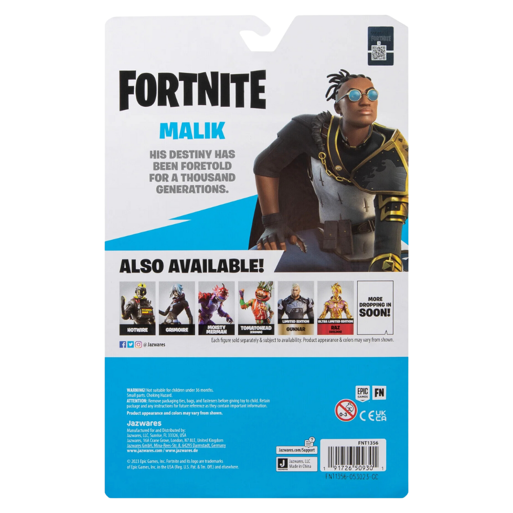 Jazwares Fortnite Solo Mode 4" Action Figure - Malik #279 (Series 25)