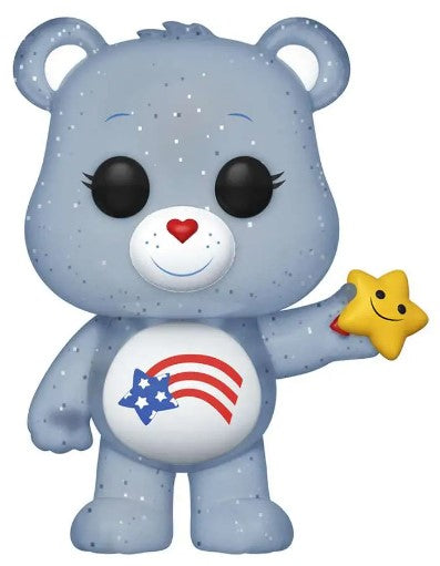 Funko Pop! Vinyl Animation - AMERICA CARES BEAR (Popcultcha Sticker) Care Bears #638