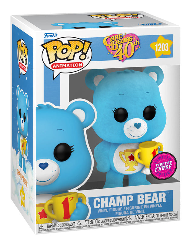 Funko Pop! Vinyl Animation - CHAMP BEAR (Flocked) Care Bears 40th Anniversary #1203