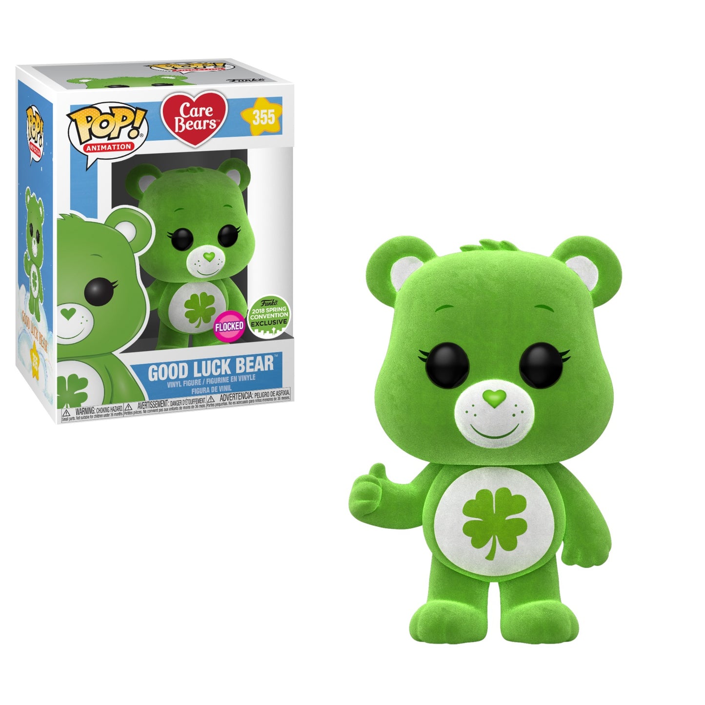 Funko Pop! Vinyl Animation - GOOD LUCK BEAR (Flocked) Care Bears #355