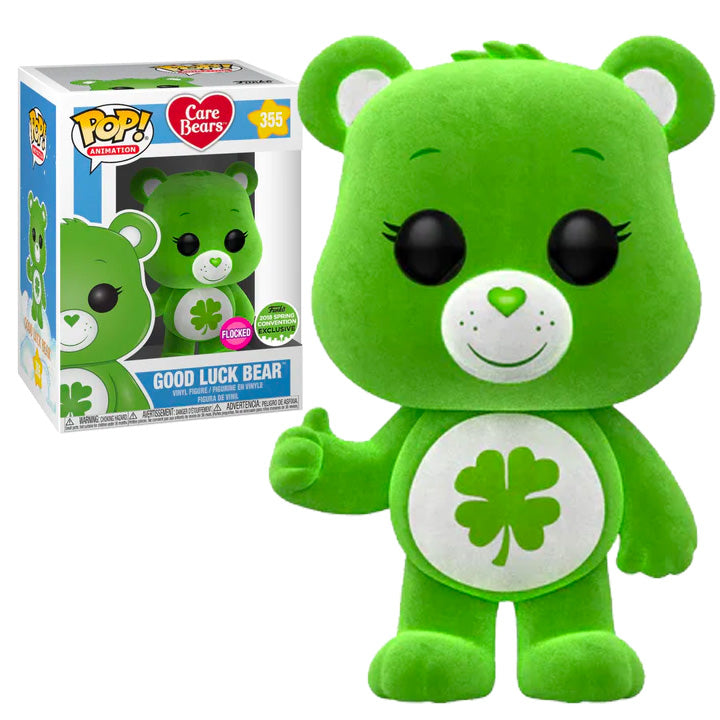 Funko Pop! Vinyl Animation - GOOD LUCK BEAR (Flocked) Care Bears #355