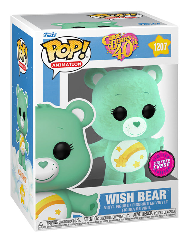 Funko Pop! Vinyl Animation - WISH BEAR (Flocked) Care Bears 40th Anniversary #1207