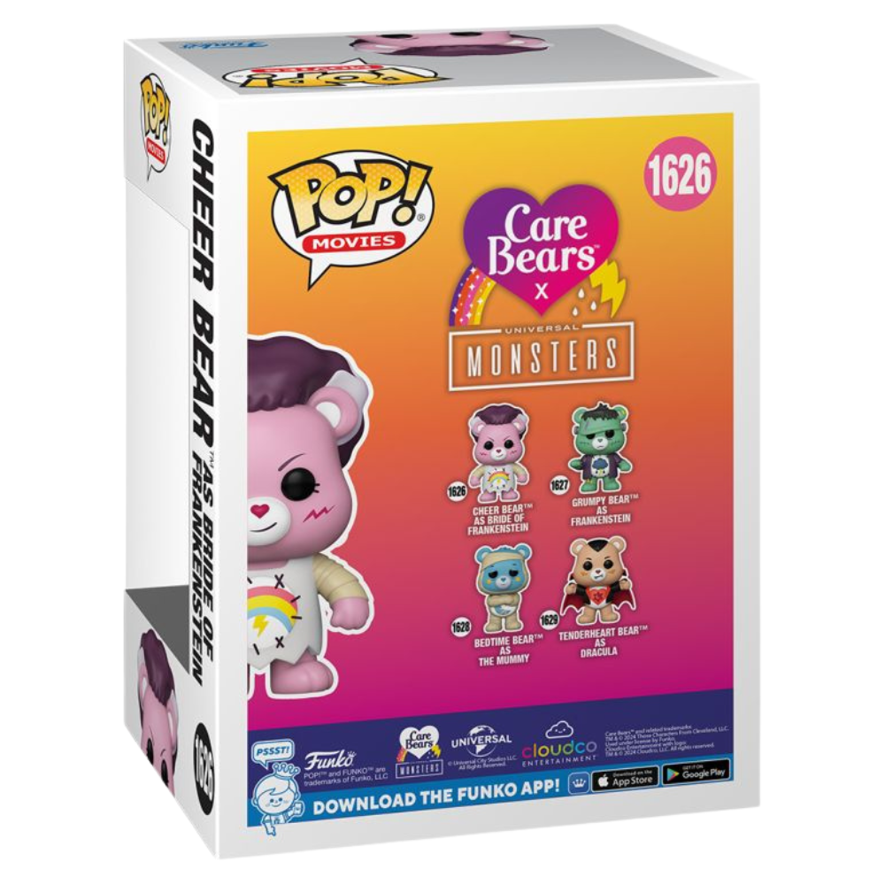 Funko Pop! Vinyl - SET OF 4 CARE BEARS X UNIVERSAL MONSTERS