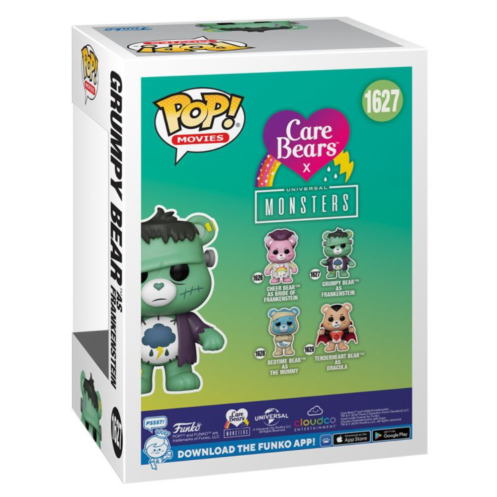 Funko Pop! Vinyl - SET OF 4 CARE BEARS X UNIVERSAL MONSTERS