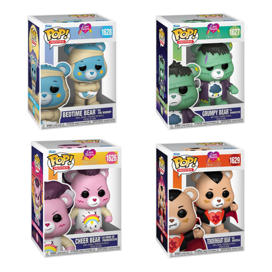 Funko Pop! Vinyl - SET OF 4 CARE BEARS X UNIVERSAL MONSTERS