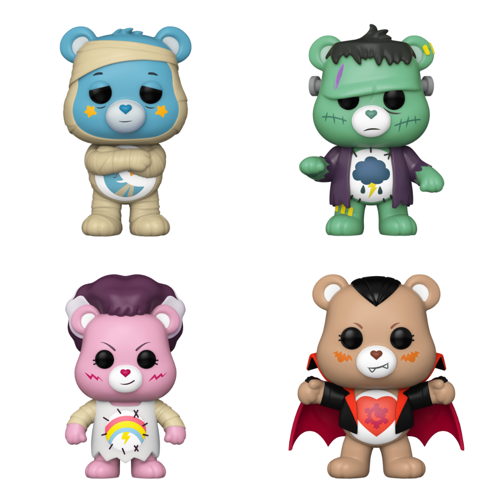 Funko Pop! Vinyl - SET OF 4 CARE BEARS X UNIVERSAL MONSTERS