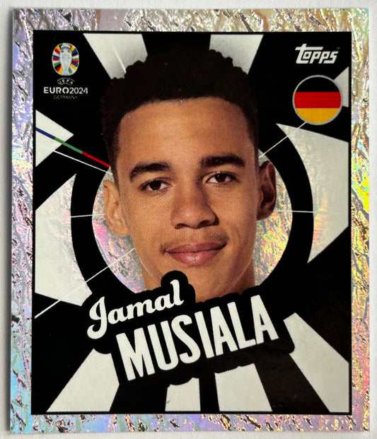 Topps UEFA EURO 2024 Sticker Collection - JAMAL MUSIALA (GERMANY) Foil Player to Watch GER PTW