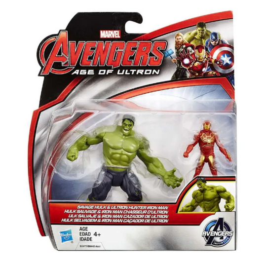 Hasbro 2.5" Action Figures - Marvel Avengers Age of Ultron SAVAGE HULK & ULTRON HUNTER IRON MAN