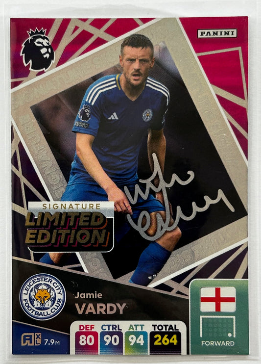 Panini Adrenalyn XL Premier League 2025 - JAMIE VARDY (LEICESTER CITY) Signature Limited Edition