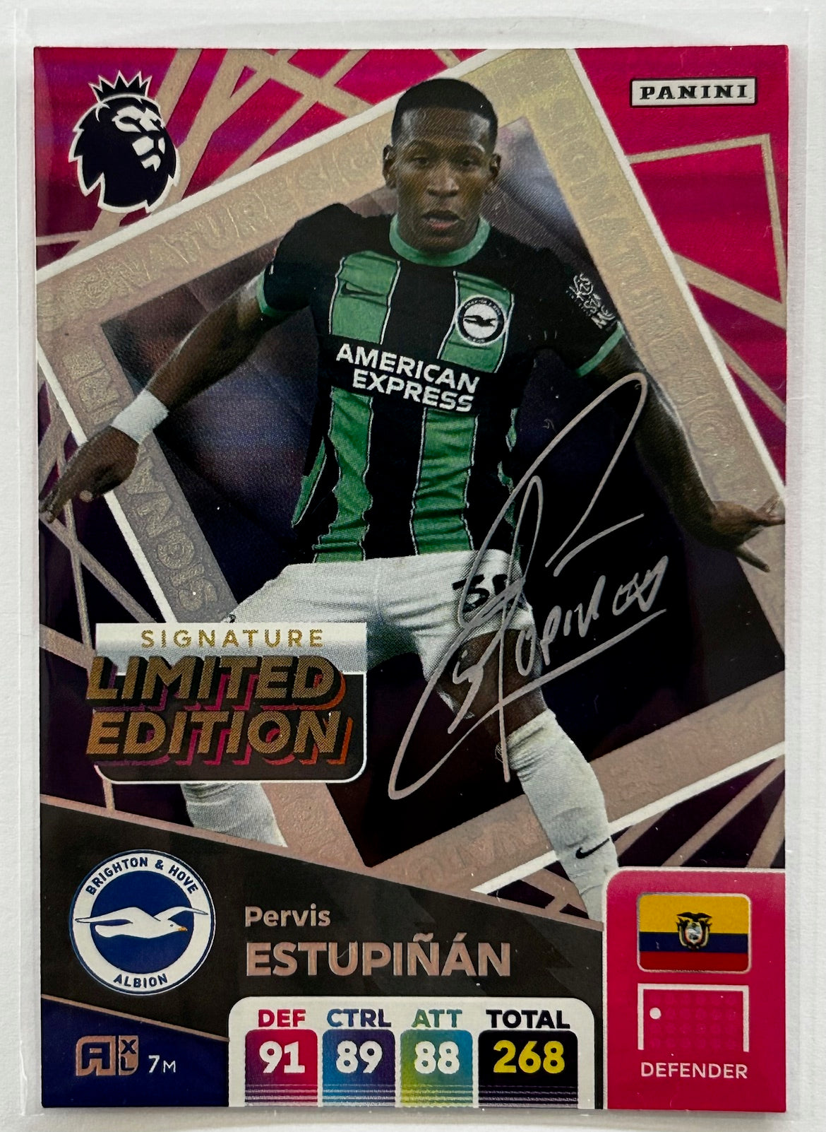 Panini Adrenalyn XL Premier League 2025 - PERVIS ESTUPINAN (BRIGHTON) Signature Limited Edition