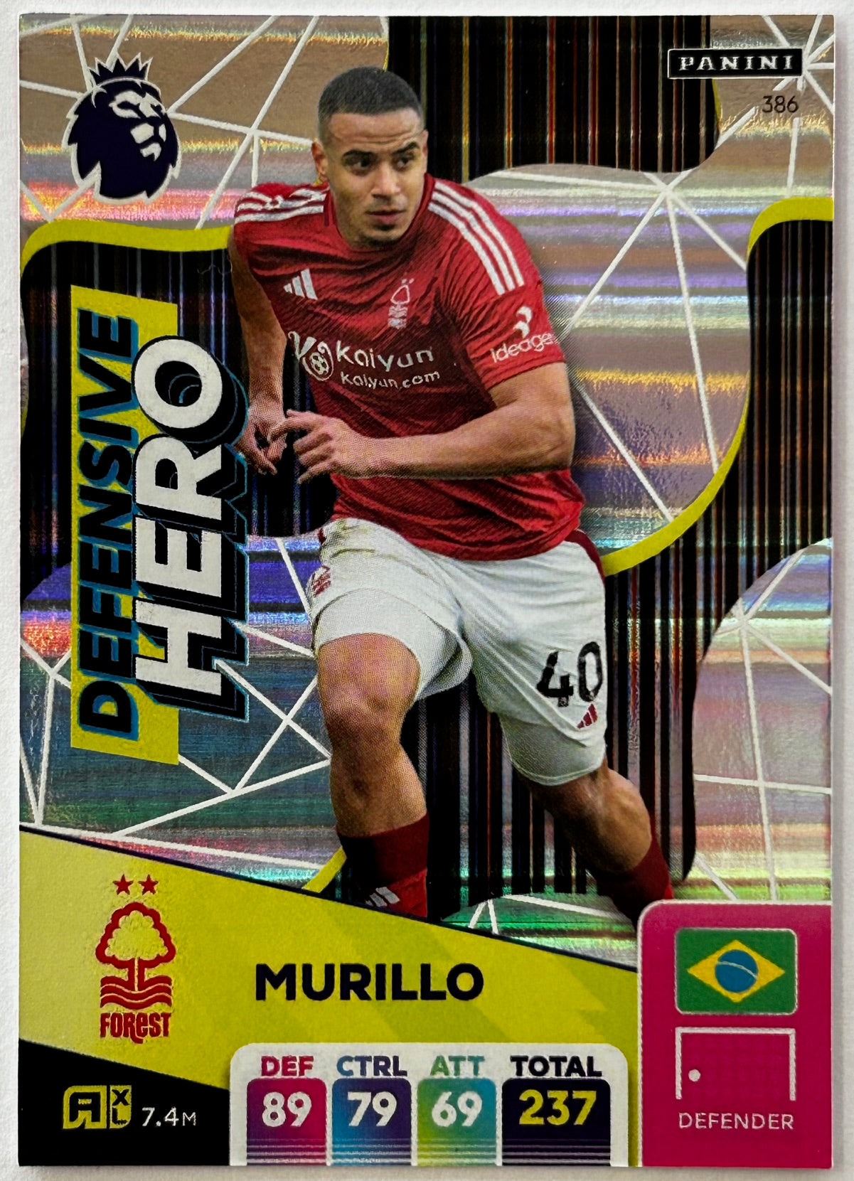 Panini Adrenalyn XL Premier League 2025 - Single DEFENSIVE HERO Cards (#379 - #387) 1:7 packets