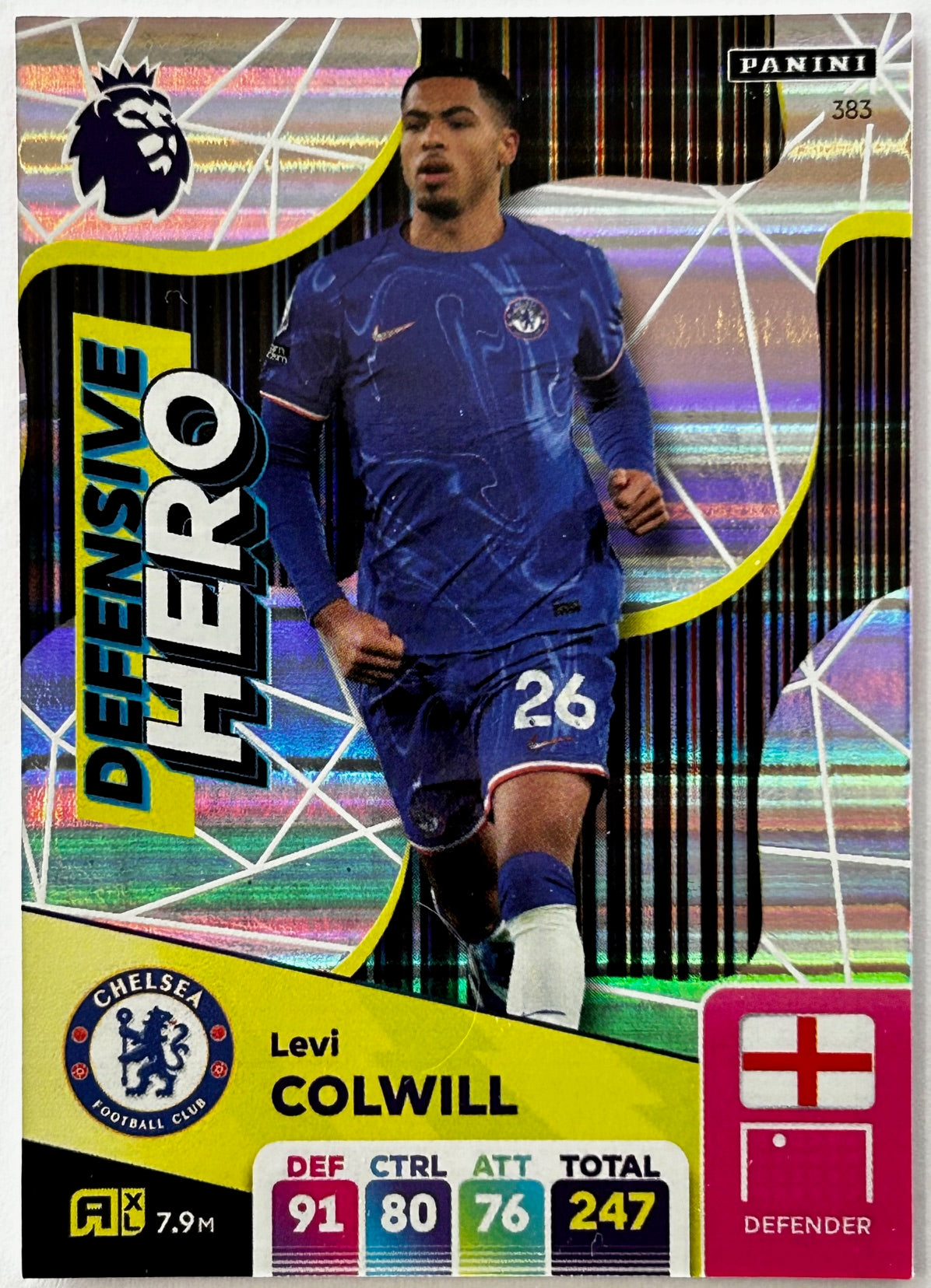 Panini Adrenalyn XL Premier League 2025 - Single DEFENSIVE HERO Cards (#379 - #387) 1:7 packets