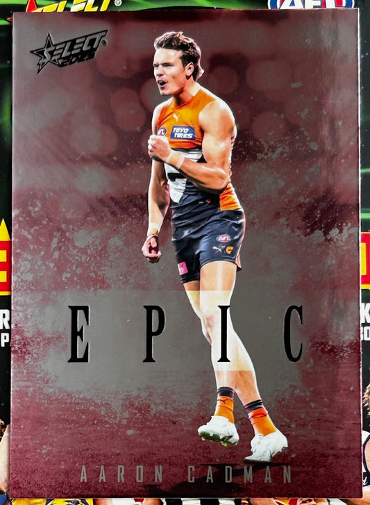 Select AFL 2025 Footy Stars - AARON CADMAN (GWS GIANTS) Epic Red ER36