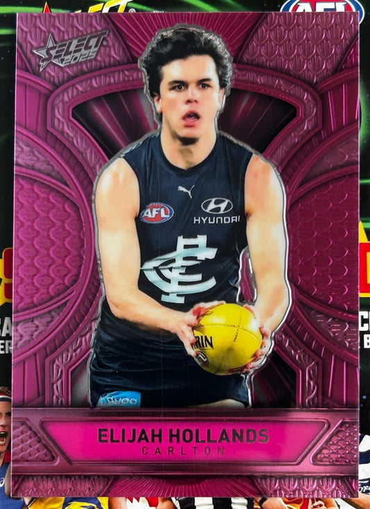 Select AFL 2025 Footy Stars - ELIJAH HOLLANDS (CARLTON) Pink Dragon Scales LDP14