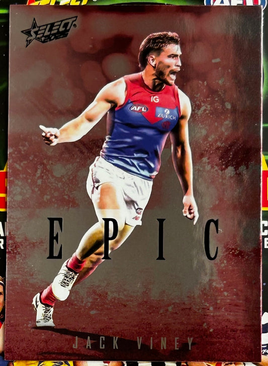 Select AFL 2025 Footy Stars - JACK VINEY (MELBOURNE) Epic Red ER55
