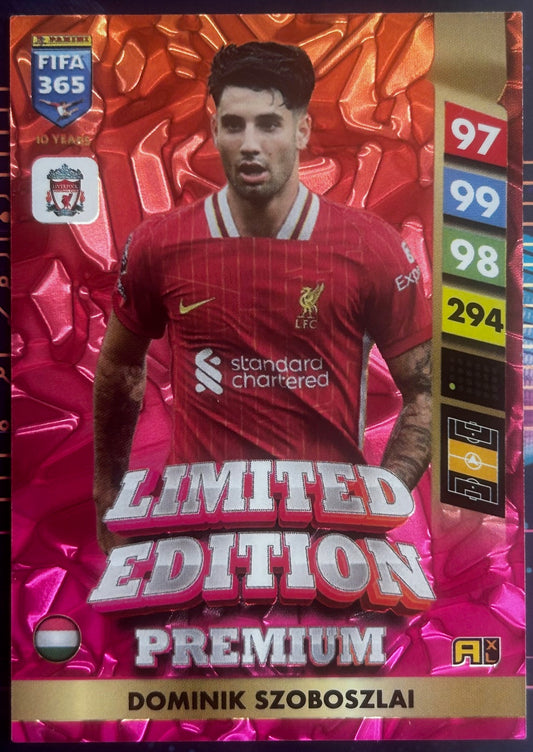 2025 Panini FIFA 365 Adrenalyn XL - DOMINIC SZOBOSZLAI (LIVERPOOL) Premium Limited Edition