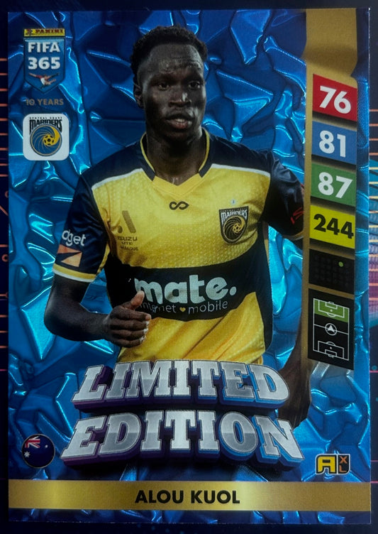 2025 Panini FIFA 365 Adrenalyn XL - ALOU KUOL (CENTRAL COAST MARINERS) Limited Edition *AUS Exclusive*