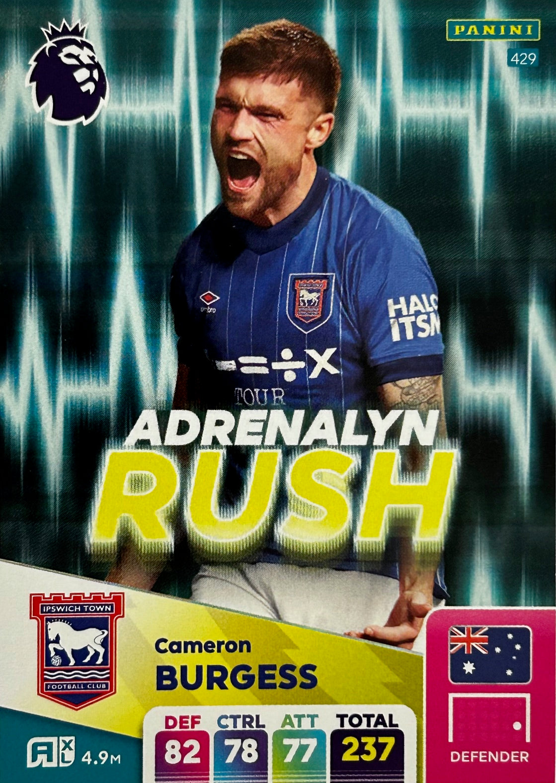 Panini Adrenalyn XL Premier League 2025 - Single ADRENALYN RUSH Cards (#427 - #432) 1:12.5 packets